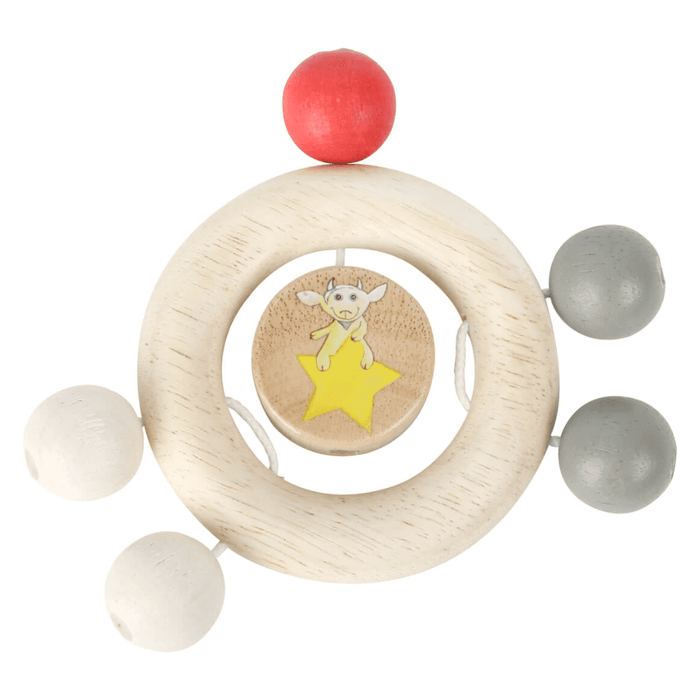 Wooden Grasping Ring with Beads