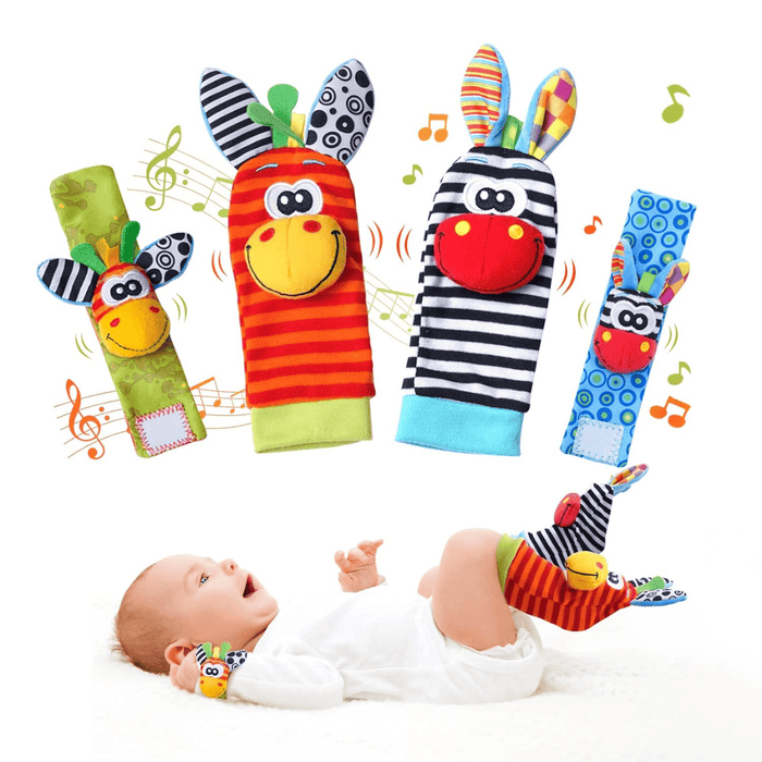 Set Sonagli Neonato Calzini e Bracciali da Polso