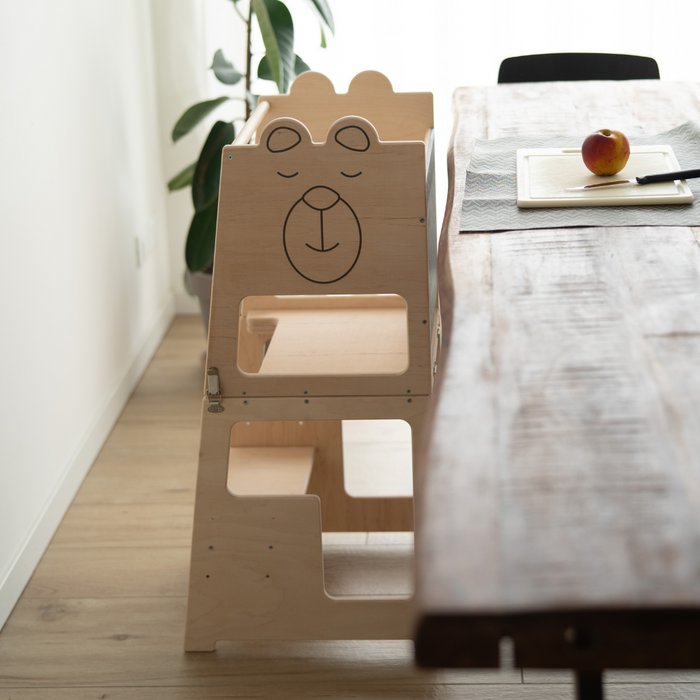 Torre Montessori 3 in 1 Tavolo e Sedia