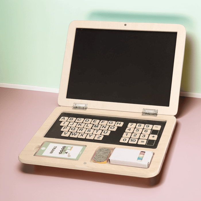 Computer Portatile Legno con Lavagna Magnetica