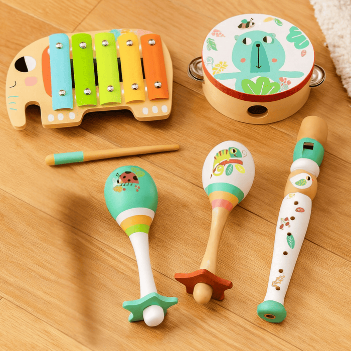 Wooden Musical Instruments Set