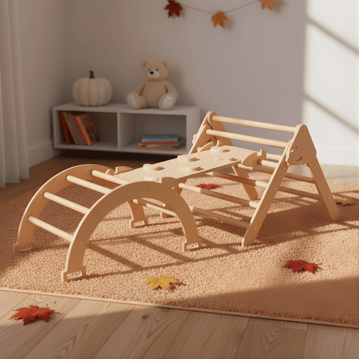 Maxi Set 3 Pieces Pikler Triangle + Ramp + Arch