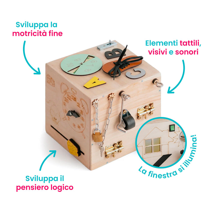 Cubo Interattivo Montessori Multi Attività