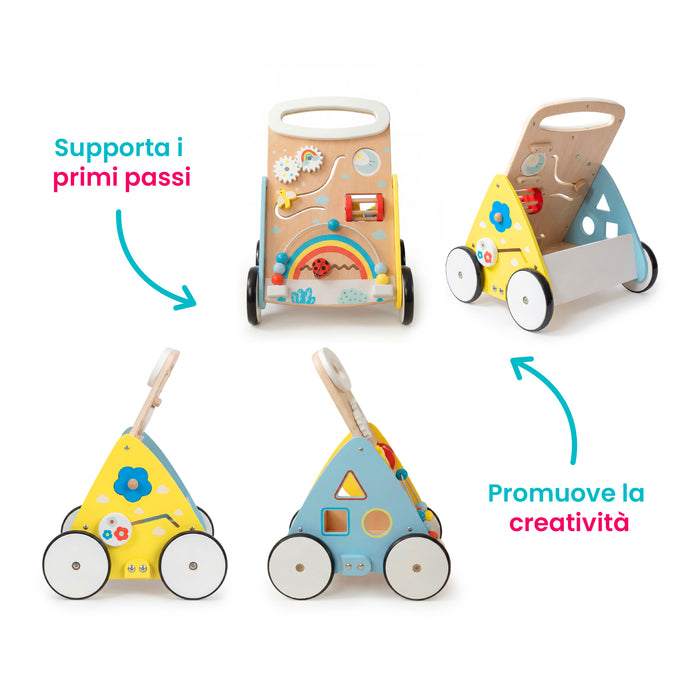 Carrello Primi Passi Rainbow Multifunzione Montessori