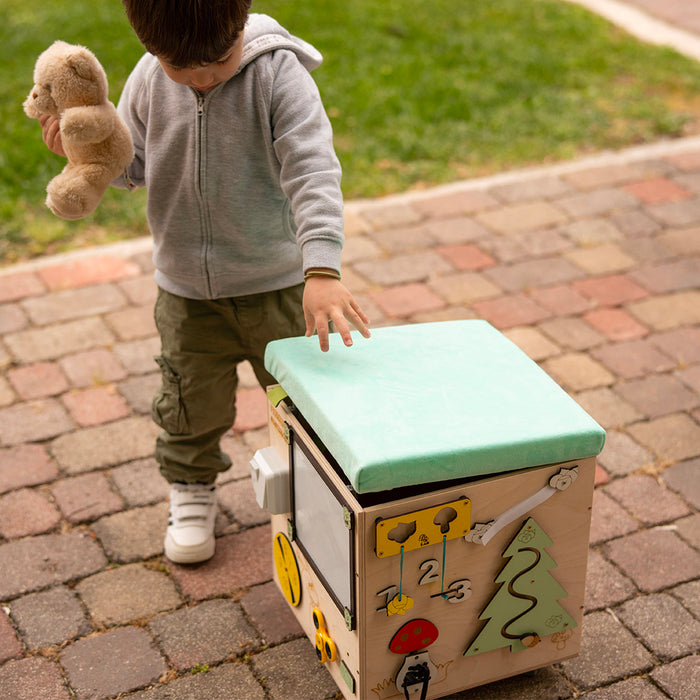 Baule Montessori Multi Attività Panca Porta Giochi