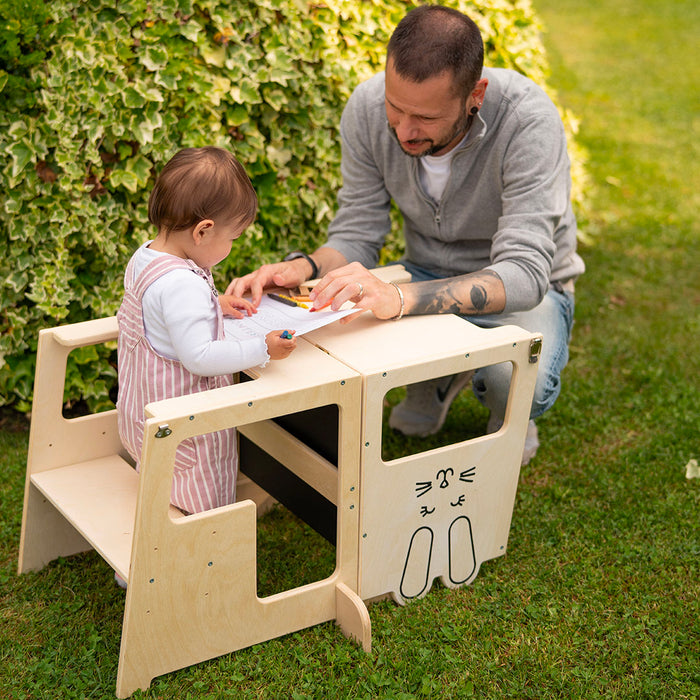 Montessori Tower 3 in 1 Table and Chair