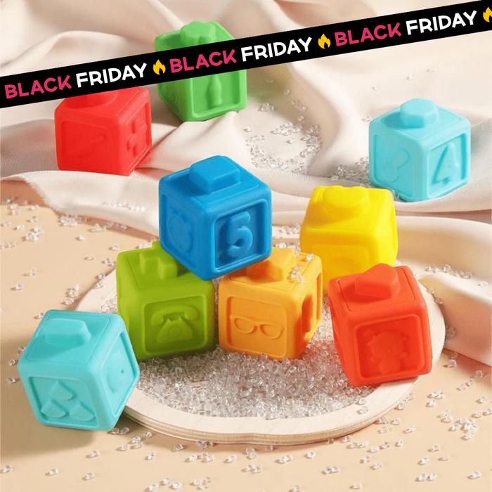 Cubi Impilabili Colorati Silicone 12 Pezzi