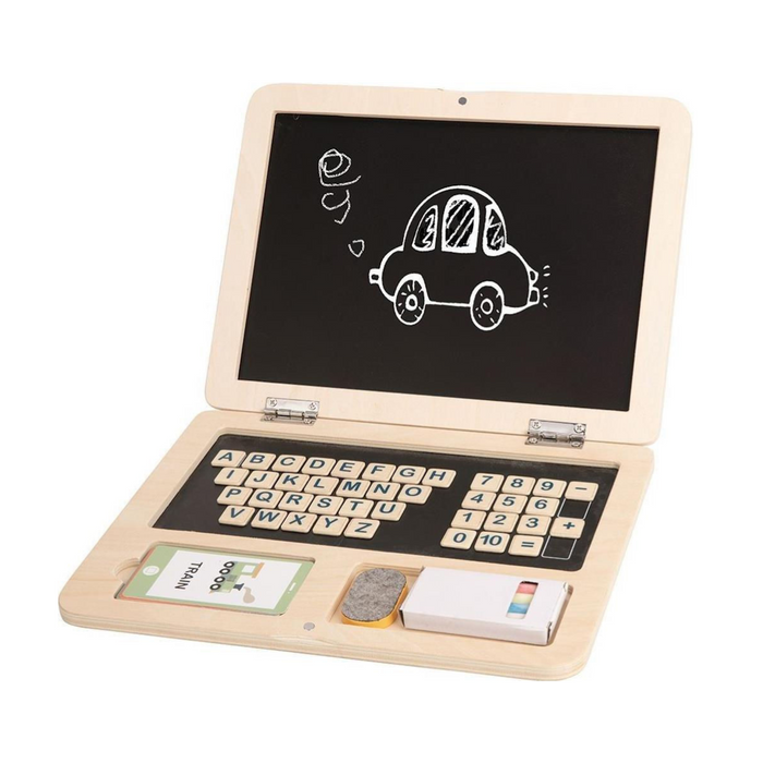 Computer Portatile Legno con Lavagna Magnetica