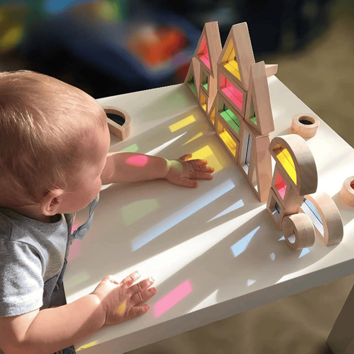 Blocchi Sensoriali in Legno Arcobaleno