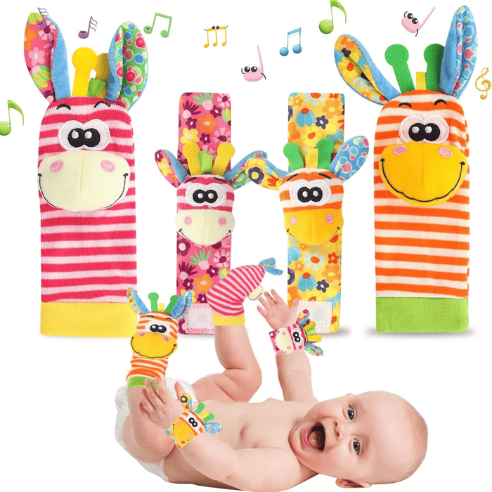 Set Sonagli Neonato Calzini e Bracciali da Polso