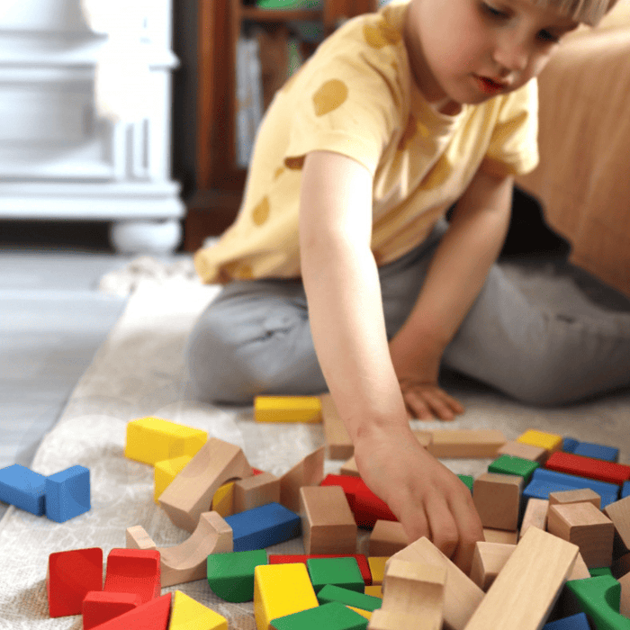 Blocchi Costruzione Legno 100 Pezzi