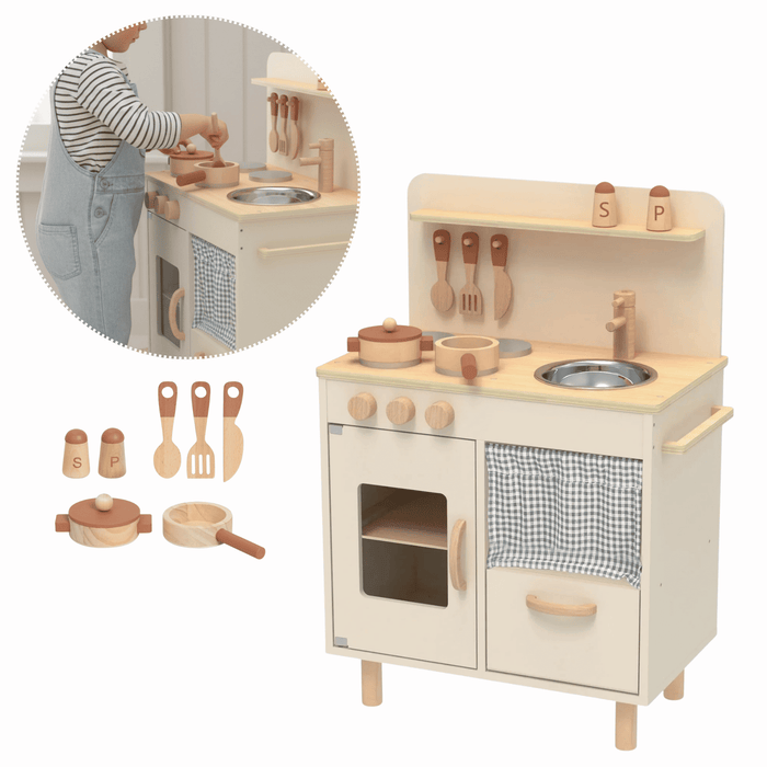 Cucina Giocattolo Legno con Accessori Creamy Chef
