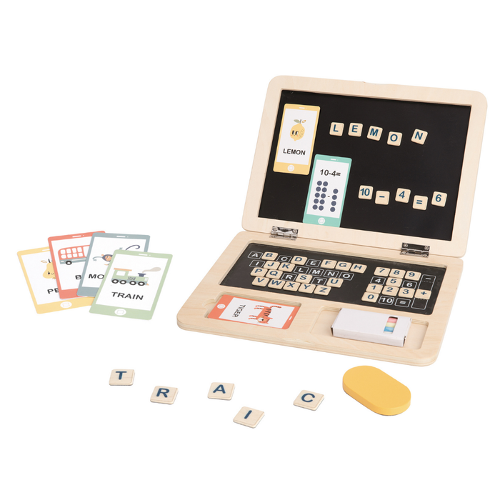 Computer Portatile Legno con Lavagna Magnetica