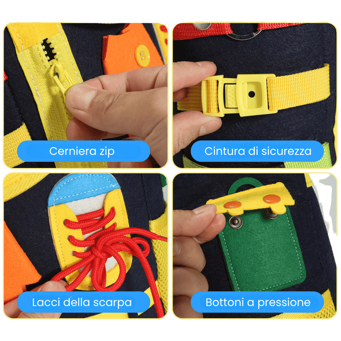 Zaino Montessori Educativo Con Attività