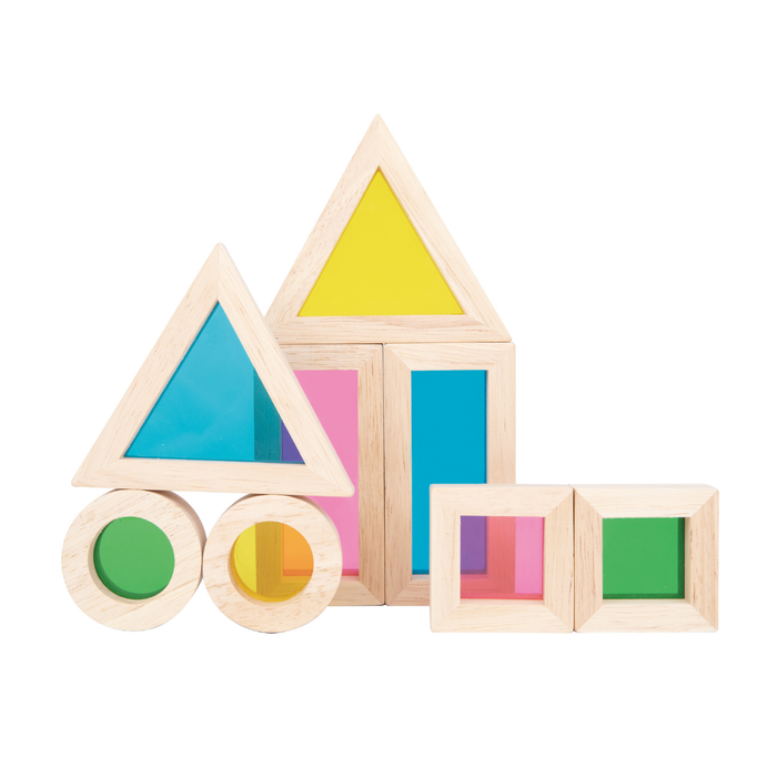 Blocchi Sensoriali in Legno Arcobaleno