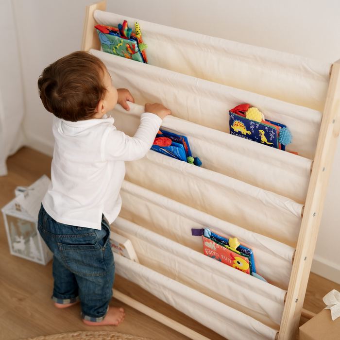 Montessori Vertikales Bücherregal