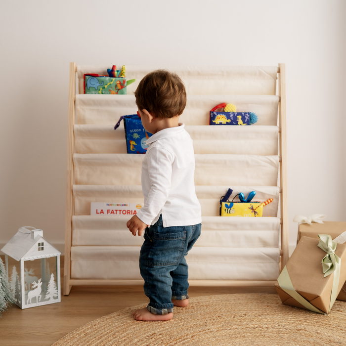 Montessori Vertikales Bücherregal