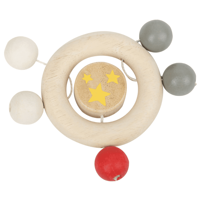 Wooden Grasping Ring with Beads