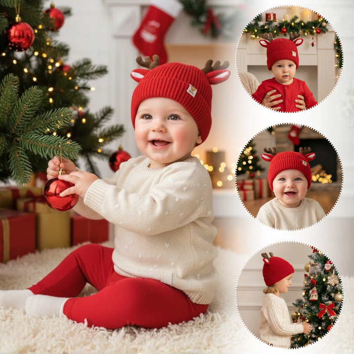 Cappellino Renna Natale 0-6 Anni