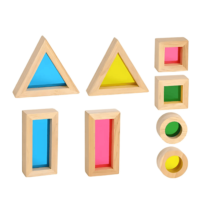 Blocchi Sensoriali in Legno Arcobaleno