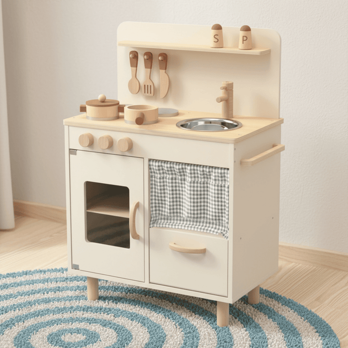 Cucina Giocattolo Legno con Accessori Creamy Chef