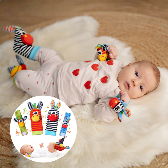 Set Sonagli Neonato Calzini e Bracciali da Polso
