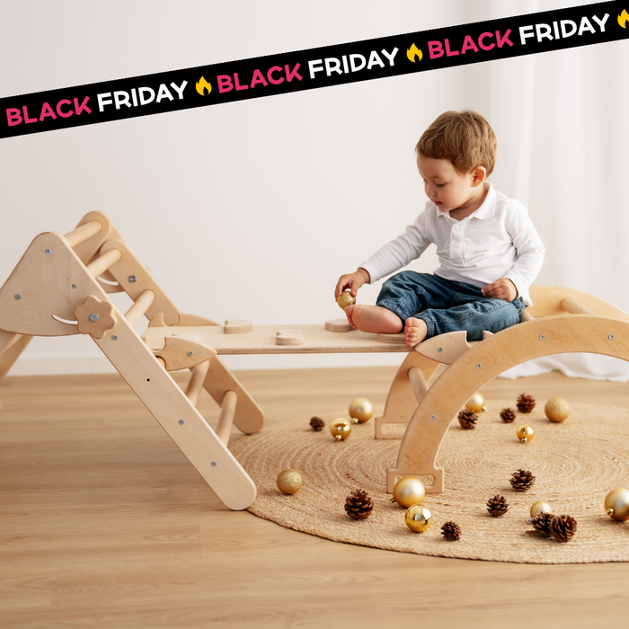 Maxi Set 3 Pezzi Pikler Triangolo + Rampa + Arco