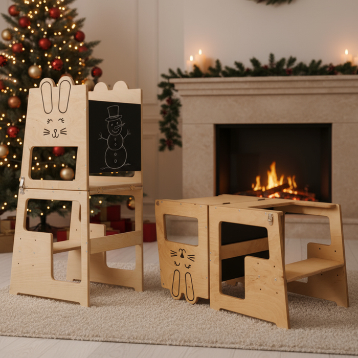 Montessori Tower 3 in 1 Table and Chair