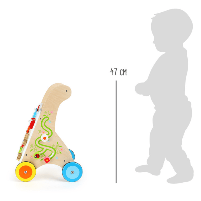 Carrello Primi Passi In Legno Bieco - Girello Con Giochi Educativi Per Bambini Da 1 Anno - Foto 6