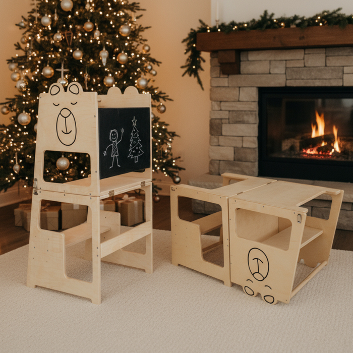 Montessori Tower 3 in 1 Table and Chair