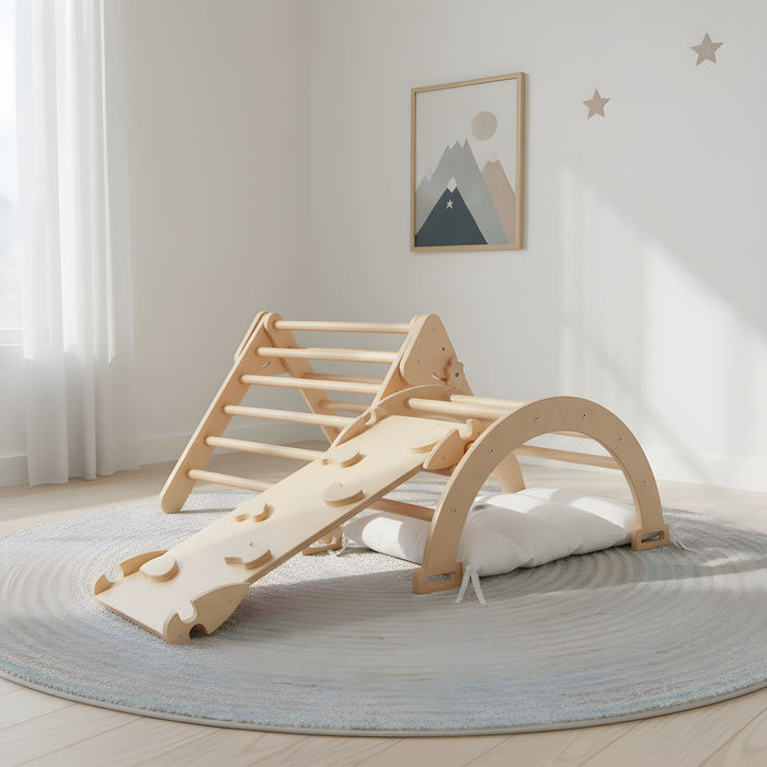 Maxi Set 3 Pezzi Pikler Triangolo + Rampa + Arco