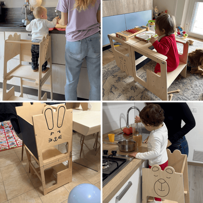 Montessori Tower 3 in 1 Table and Chair