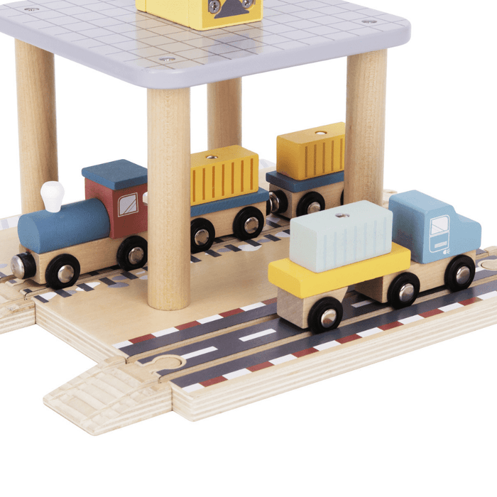 Port Harbor Set with Ship and Truck