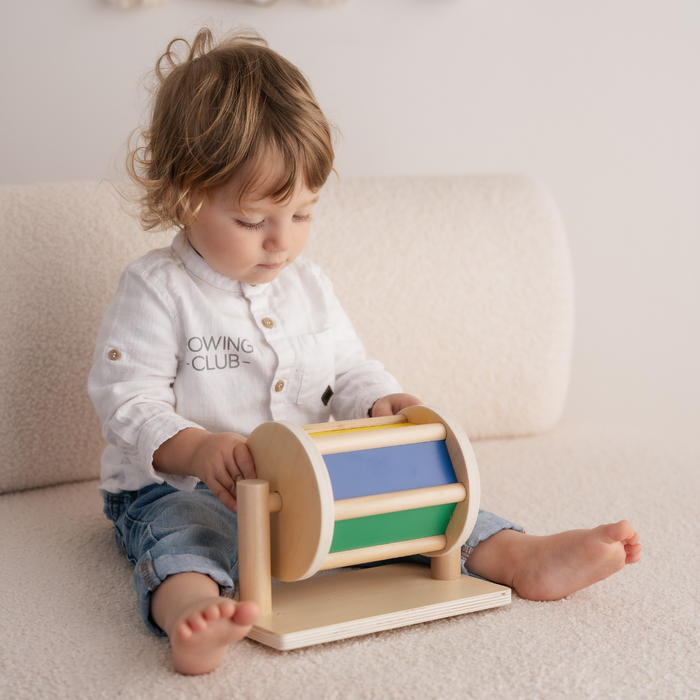 Spinning Drum Montessori Arcobaleno con Specchio
