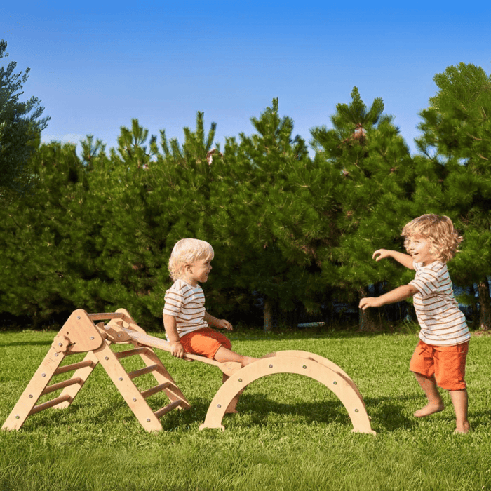 Maxi Set 3 Pezzi Pikler Triangolo + Rampa + Arco
