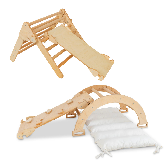 Maxi Set 3 Pezzi Pikler Triangolo + Rampa + Arco