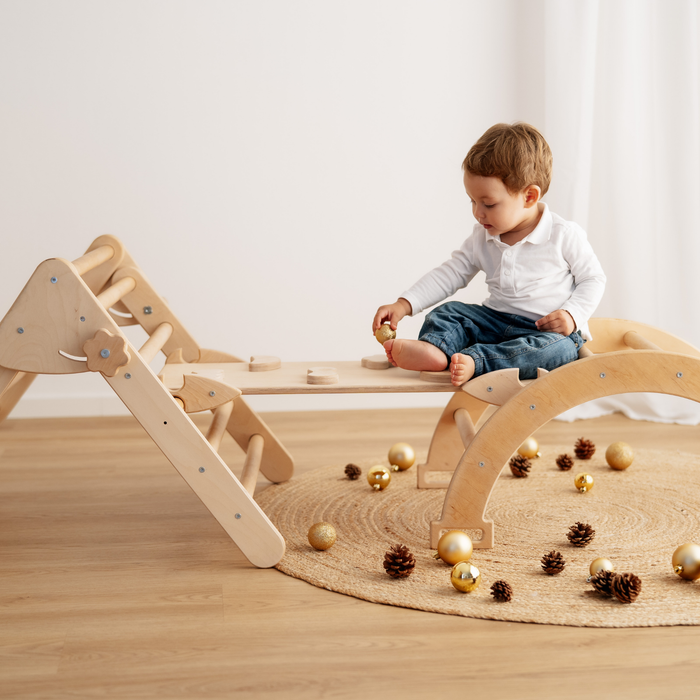 Maxi Set 3 Pezzi Pikler Triangolo + Rampa + Arco