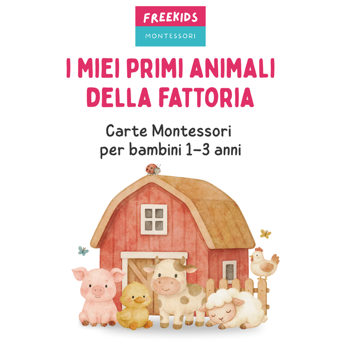 Carte Montessori Animali della fattoria
