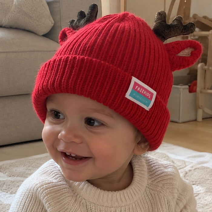 Cappellino Baby Renna Natalizio