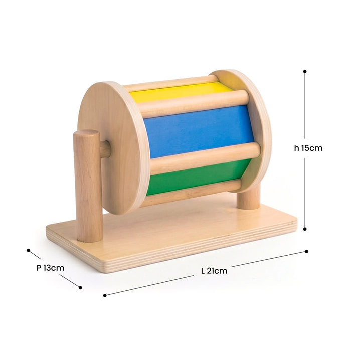 Spinning Drum Montessori Arcobaleno con Specchio