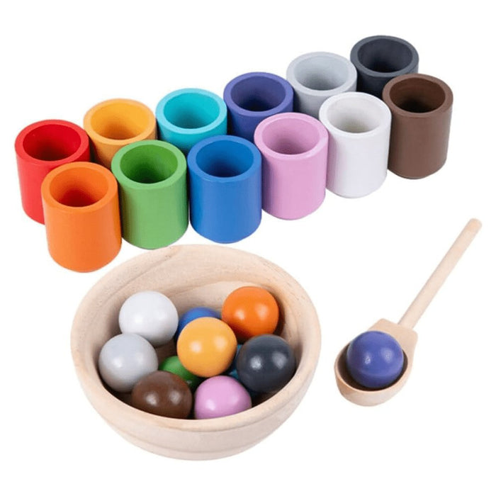 Gioco Manualità Balls in Cups - FREEKIDS MONTESSORI