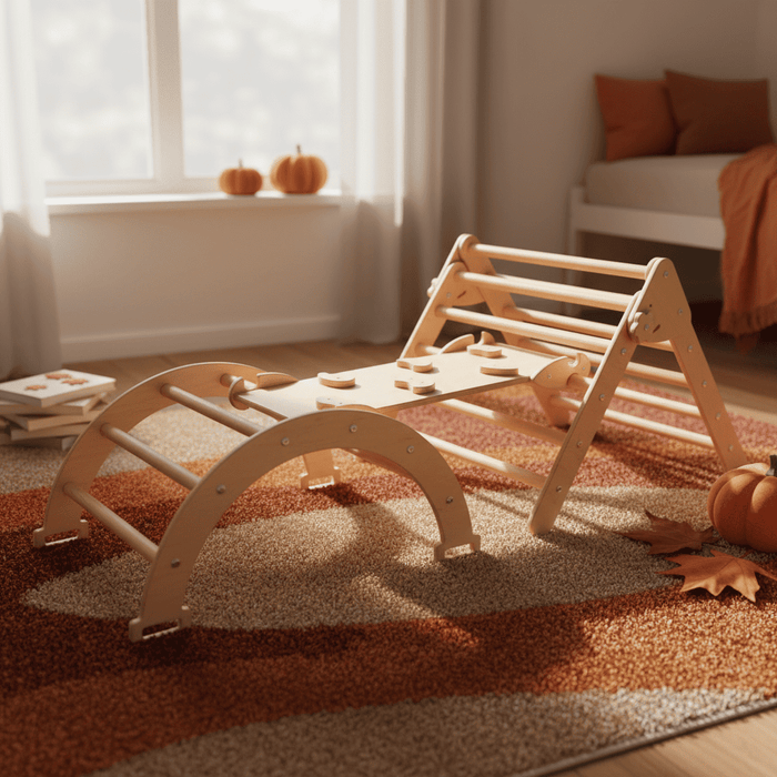 Maxi Set 3 Pezzi Pikler Triangolo + Rampa + Arco