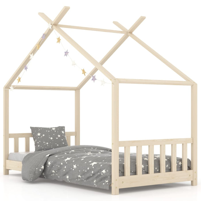 Lettino Montessori Casetta con Sbarre Legno Massello di Pino - FREEKIDS MONTESSORI