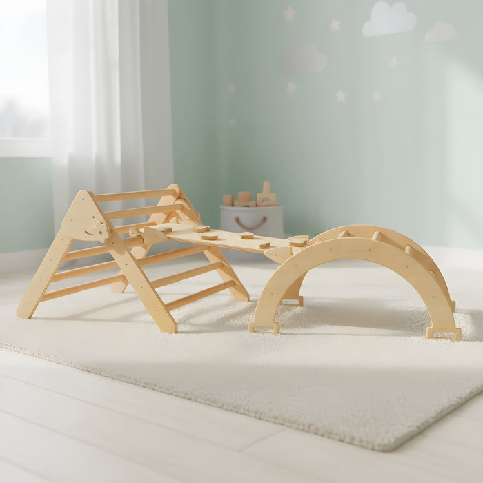 Maxi Set 3 Pezzi Pikler Triangolo + Rampa + Arco