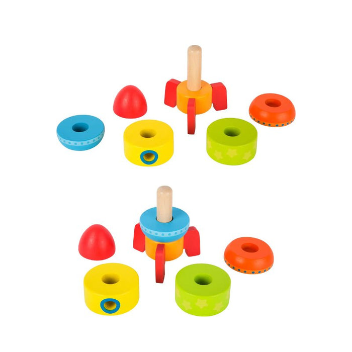 Razzo Colorato Impilabile - FREEKIDS MONTESSORI