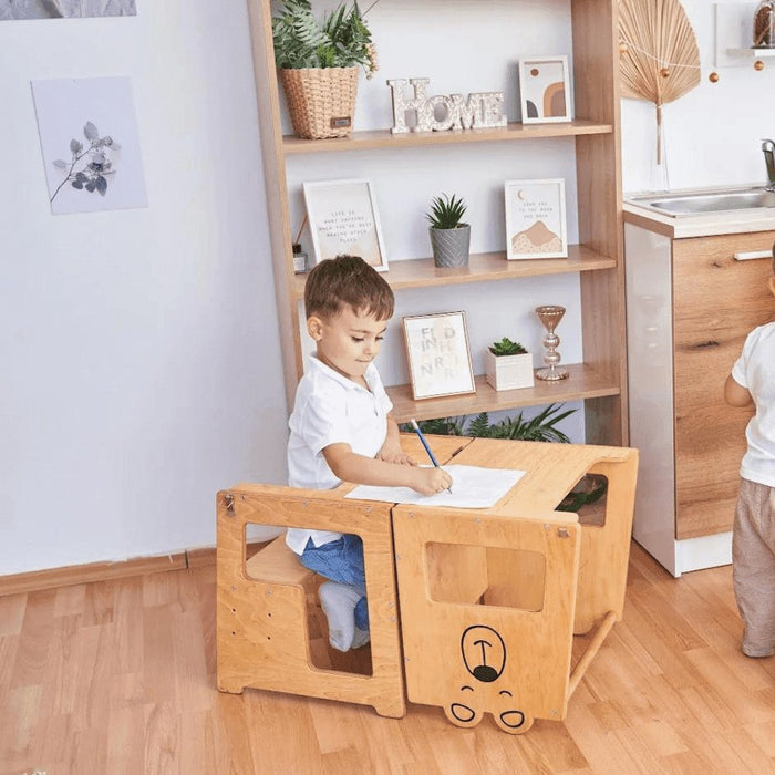 Torre Montessori 3 in 1 Tavolo e Sedia - FREEKIDS MONTESSORI