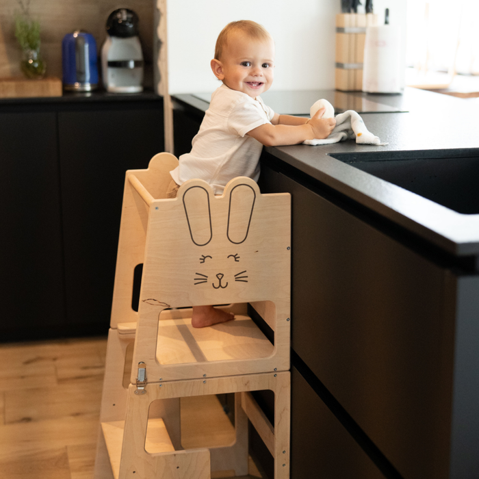 Torre Montessori 3 in 1 Tavolo e Sedia